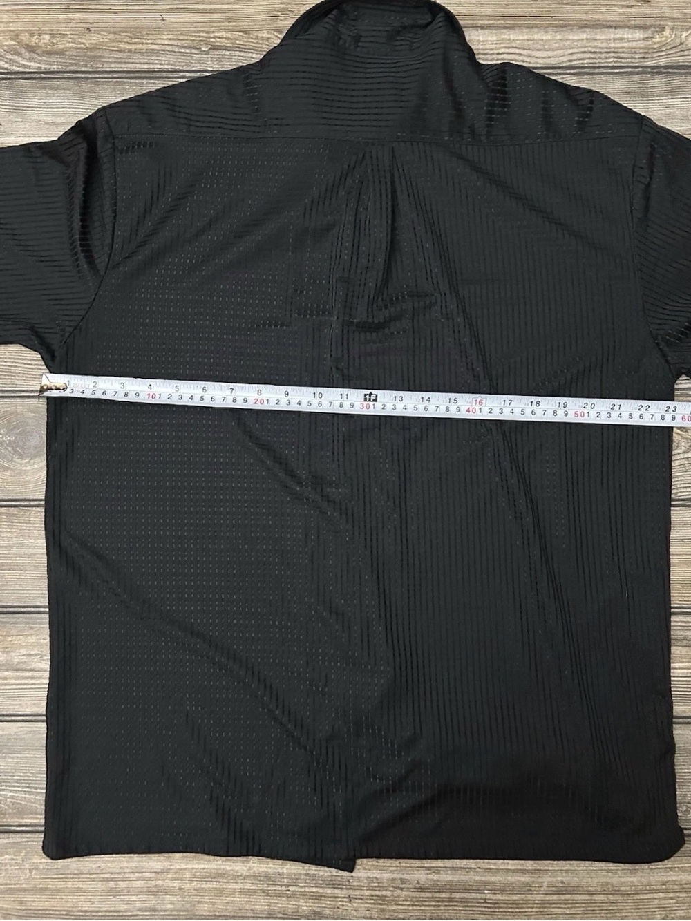 Vintage 90s Solo Semore Men's Black Textured Grid Mesh Button-Up Shirt USA - Picture 7 of 8